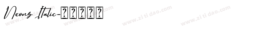 Neonz Italic字体转换